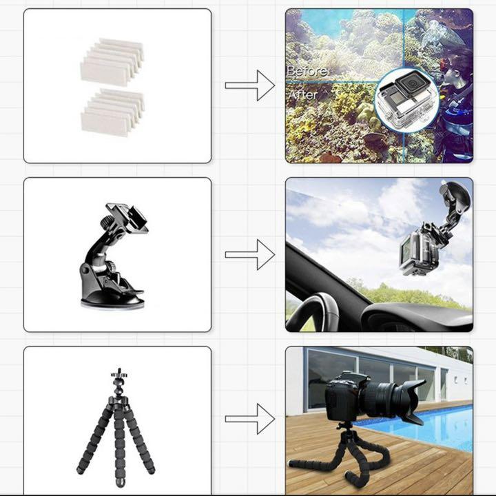 2022品質保証 陸海空を制す GoProHERO9アクセサリー50個付き PeArH-m17157582782 人気高品質