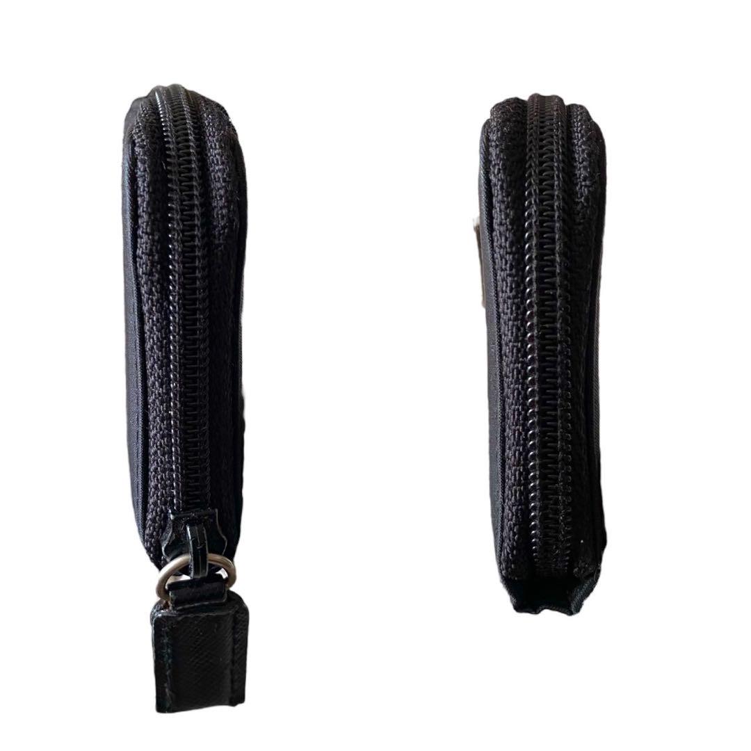 良品 PRADA コインケース ブラック ナイロン プラダ