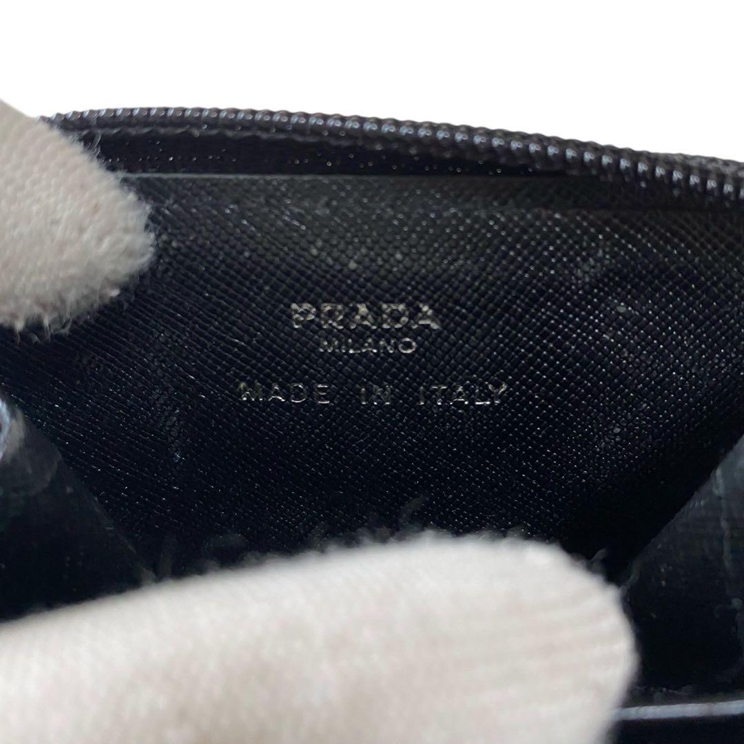 良品 PRADA コインケース ブラック ナイロン プラダ