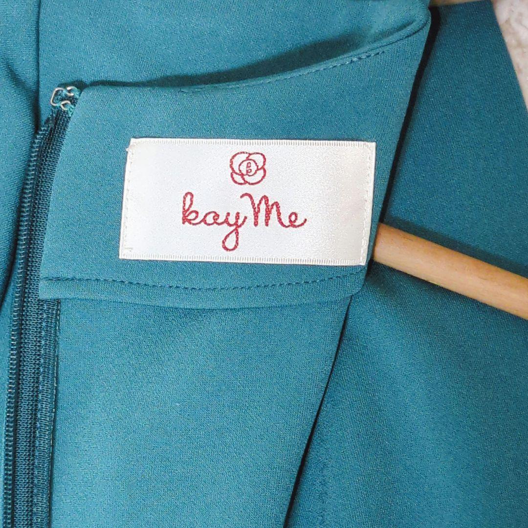 希少L 洗える】kay me カシュクールギャザーワンピース