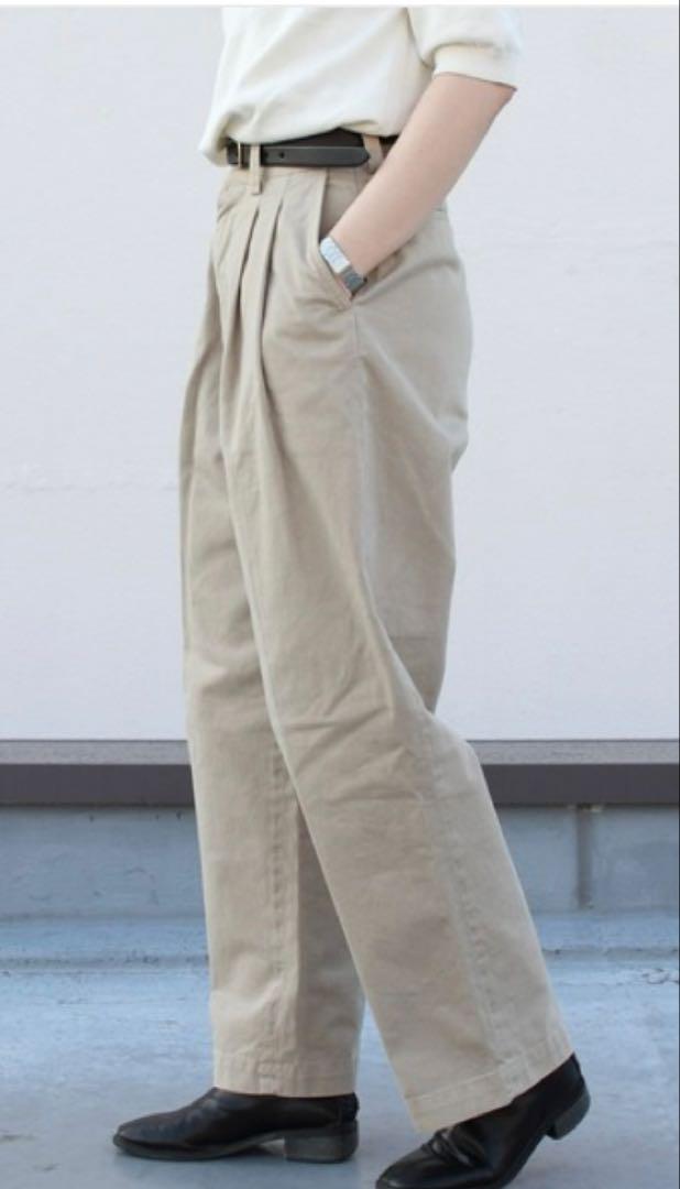 新品未使用【リカルドメッサ】チノパン2TUCK WIDE PANTS JD007