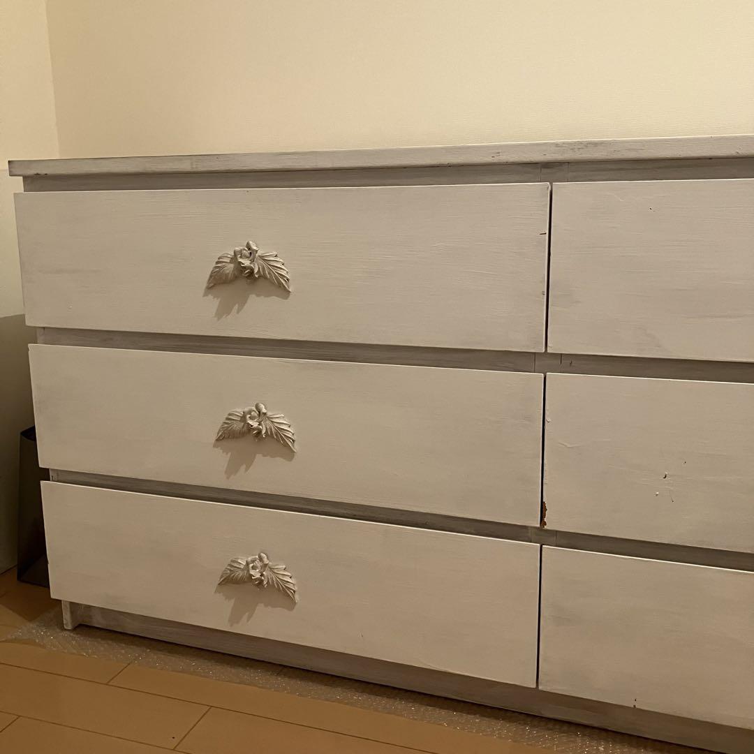 【最終】フレンチアンティーク IKEA  マルム　リメイク　白家具