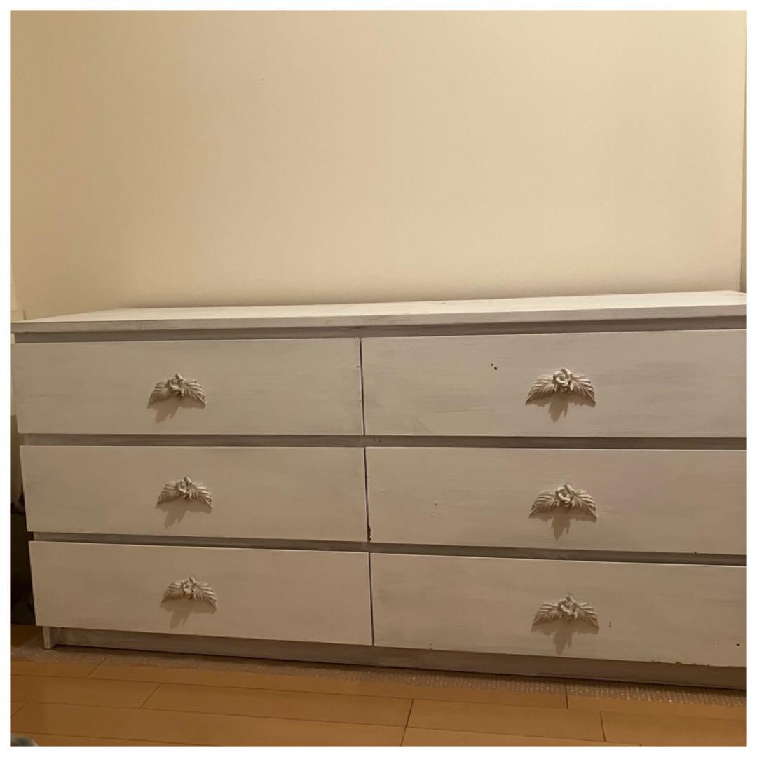 【最終】フレンチアンティーク IKEA  マルム　リメイク　白家具