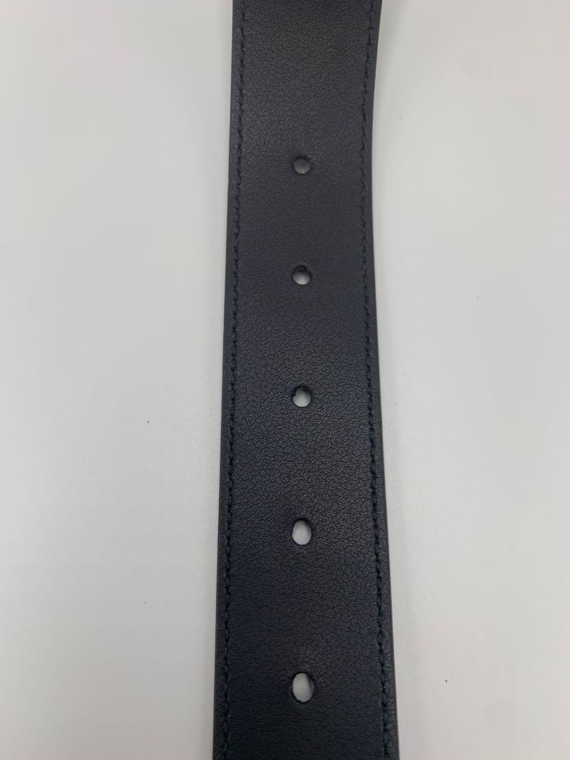 美品】グッチ GUCCI ダブルGロゴ ブラックレザーベルト メンズ