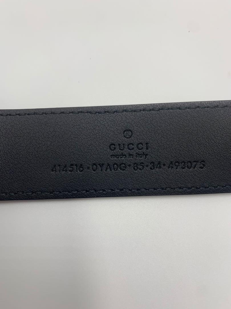 【美品】GUCCI グッチ　ダブルG ワイドベルト ブラック　ゴールド P55 美品】GUCCI グッチ ダブルG ワイドベルト ブラック ゴールド