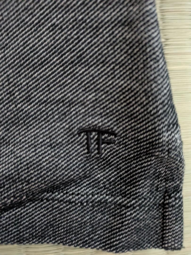 TOM FORD 黒グレーツートーン ポロシャツ 44