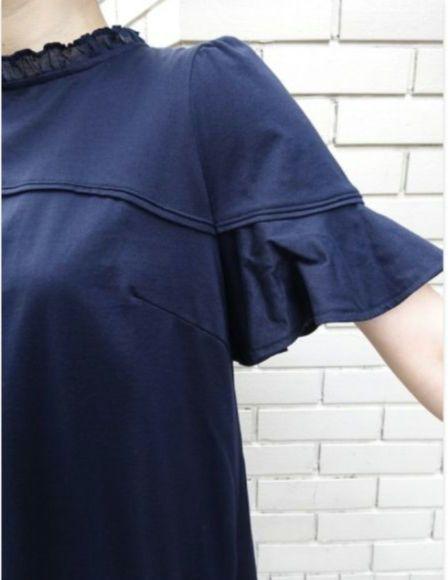 MUVEIL WORK フレアスリーブワンピース