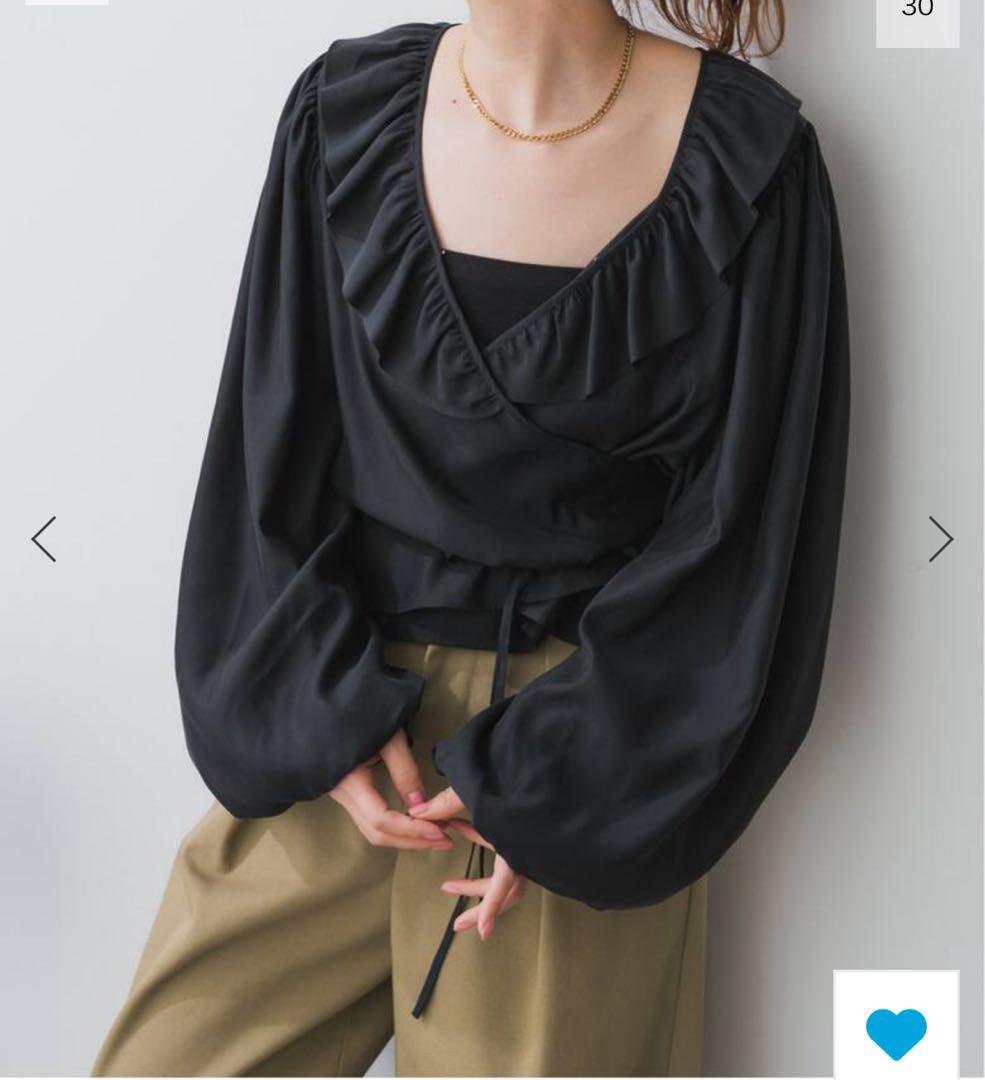 Higuchi*Sカシュクールフリルブラウス