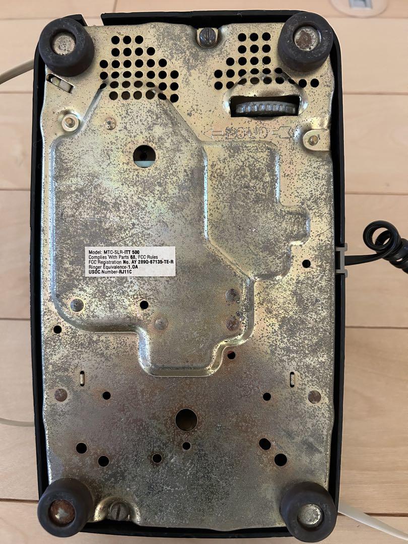USA ITT製　アンティーク　ダイヤル式電話機　ブラック