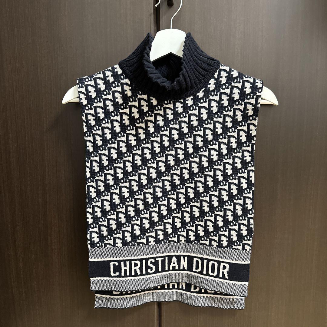 Dior ポンチョ、マフラーストール　リバーシブル♡