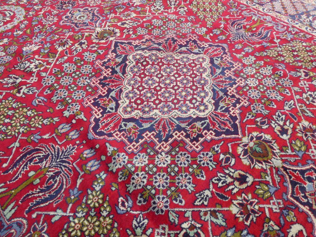 ▶▶感謝祭SALE◀◀　大判 393×261cm ペルシャ絨毯 手織　イラン産