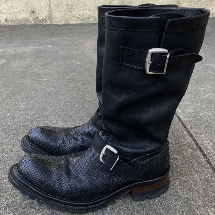 公式の店舗 【美品】【レア】IZREELイズリール 本革 エンジニアブーツ