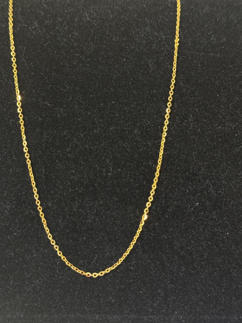 1.5mm 43cm K18 イエローゴールド ネックレス 18金