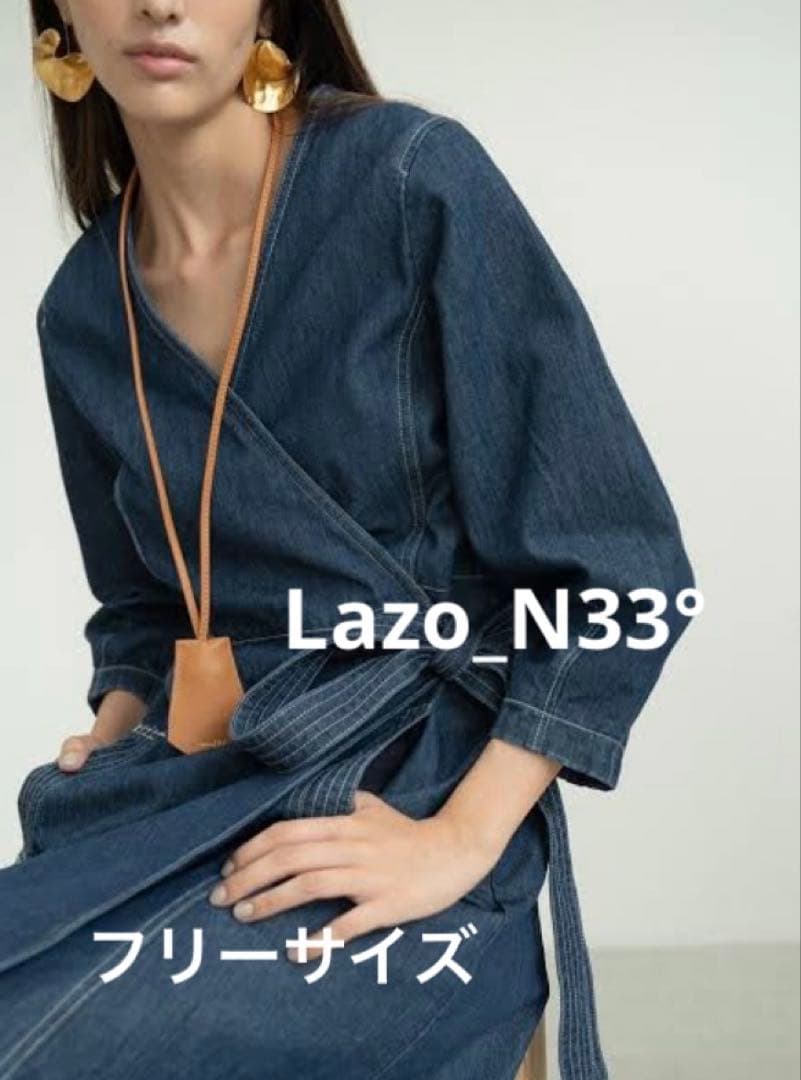 Lazo_N33° デニムワンピース マキシ丈 巻き SIZE