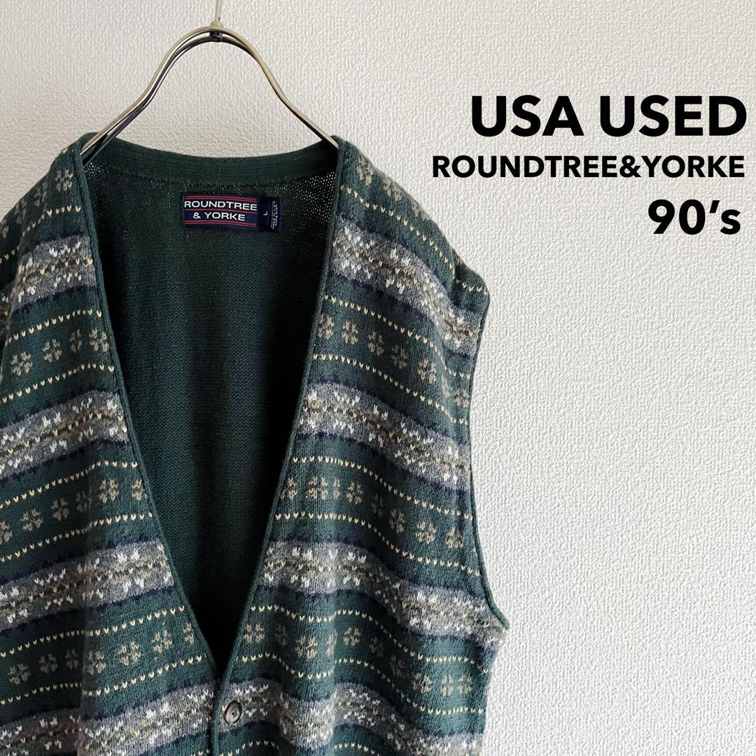 USA製 90’s “ROUNDTREE&YORKE” Knit Vest