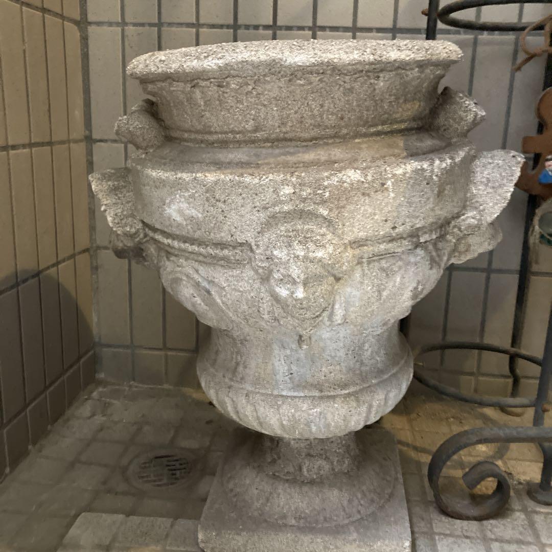 石製ライオン彫刻プランター 1930年代フランス