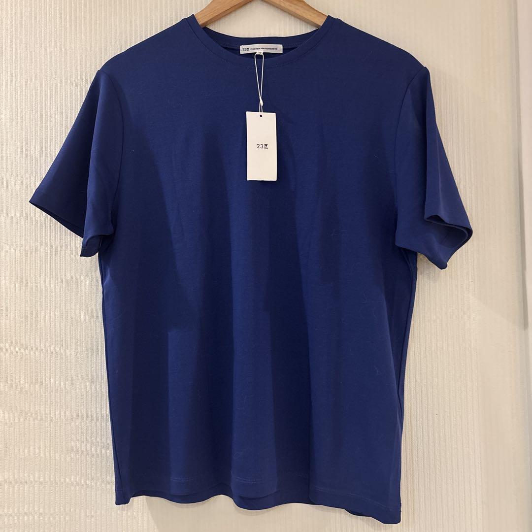休日限定 23区 新品 ブルー40 TEE IT ベーシック トップス