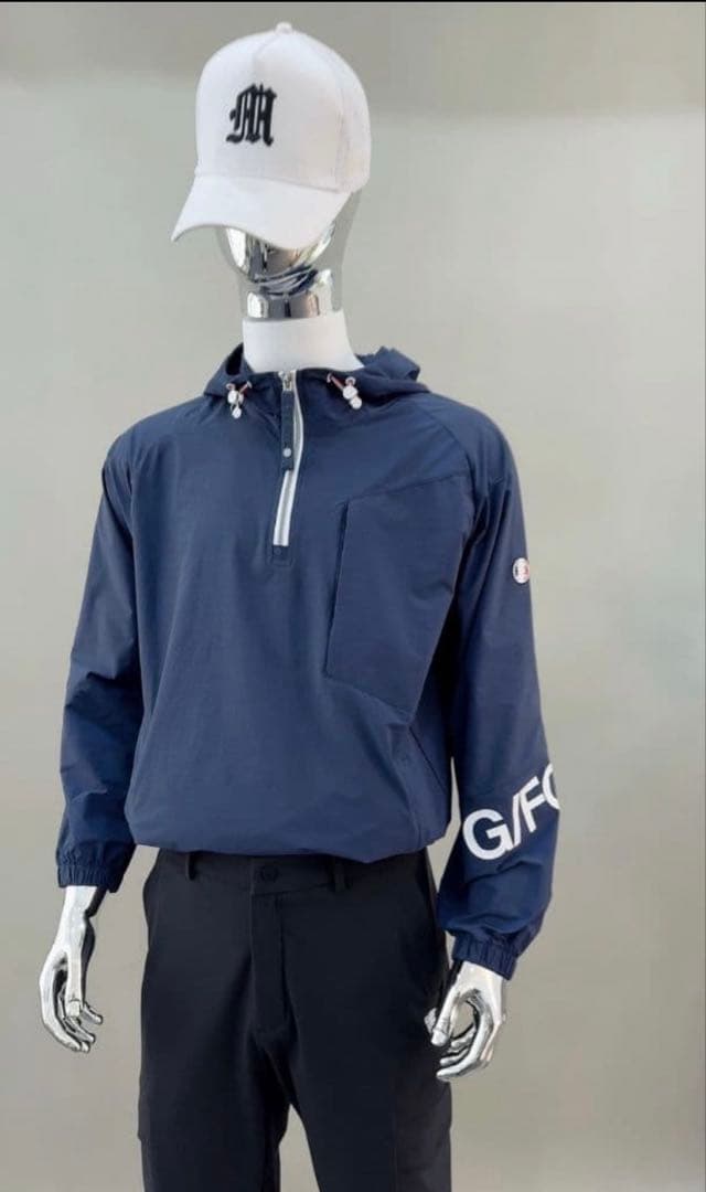 ジーフォア G FORE ゴルフ メンズ トップス フード付きジャケットネイビーL