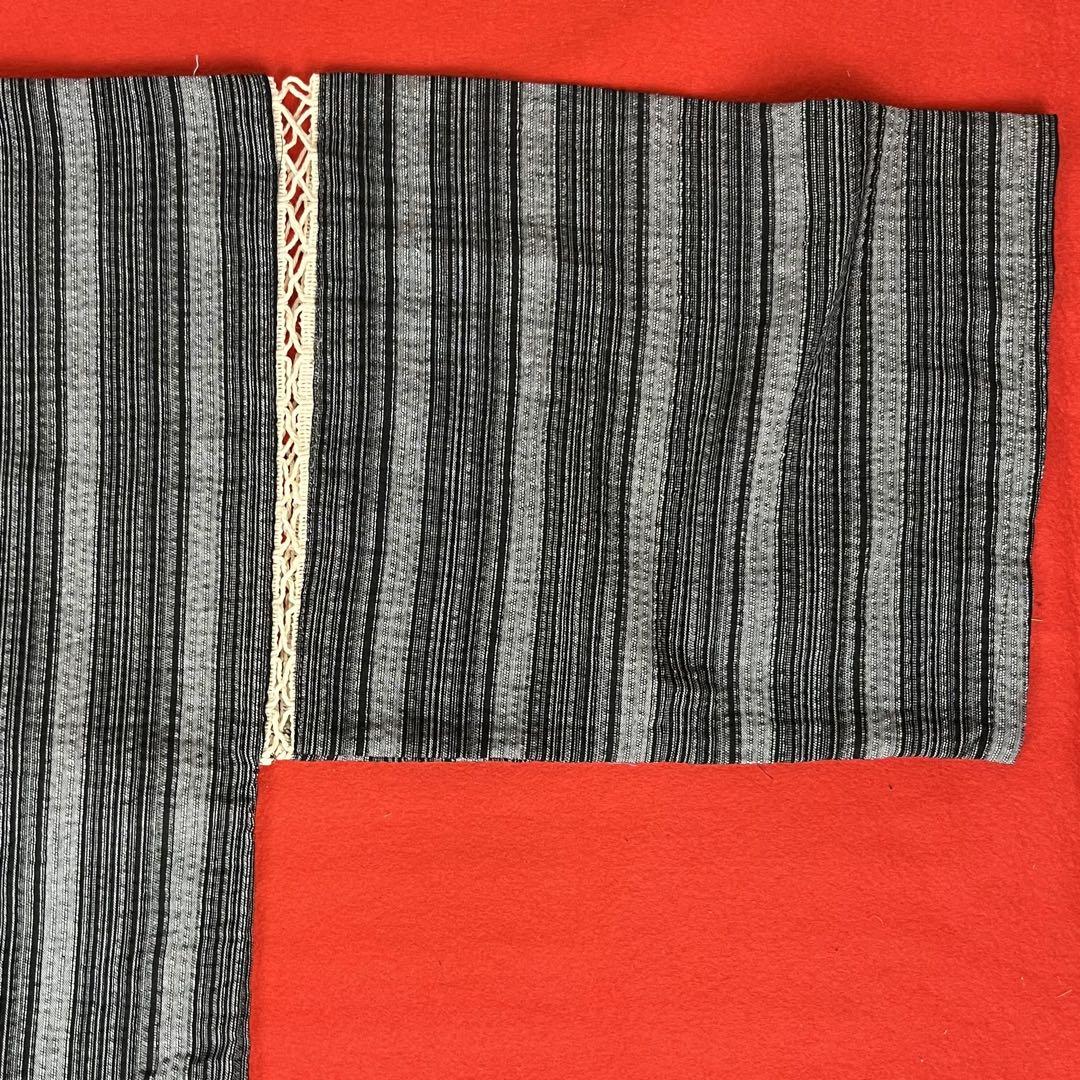 新品 メンズ 甚平 Mサイズ 501 グレー 黒 紳士 和布流 父の日
