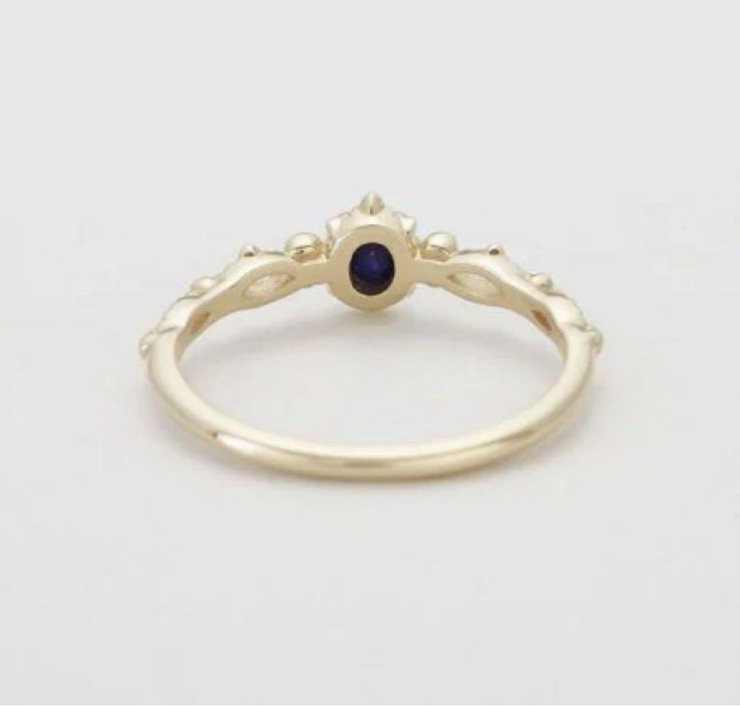 【Pocket Ring】 K10ラピスラズリピンキーリング　 ノジェス