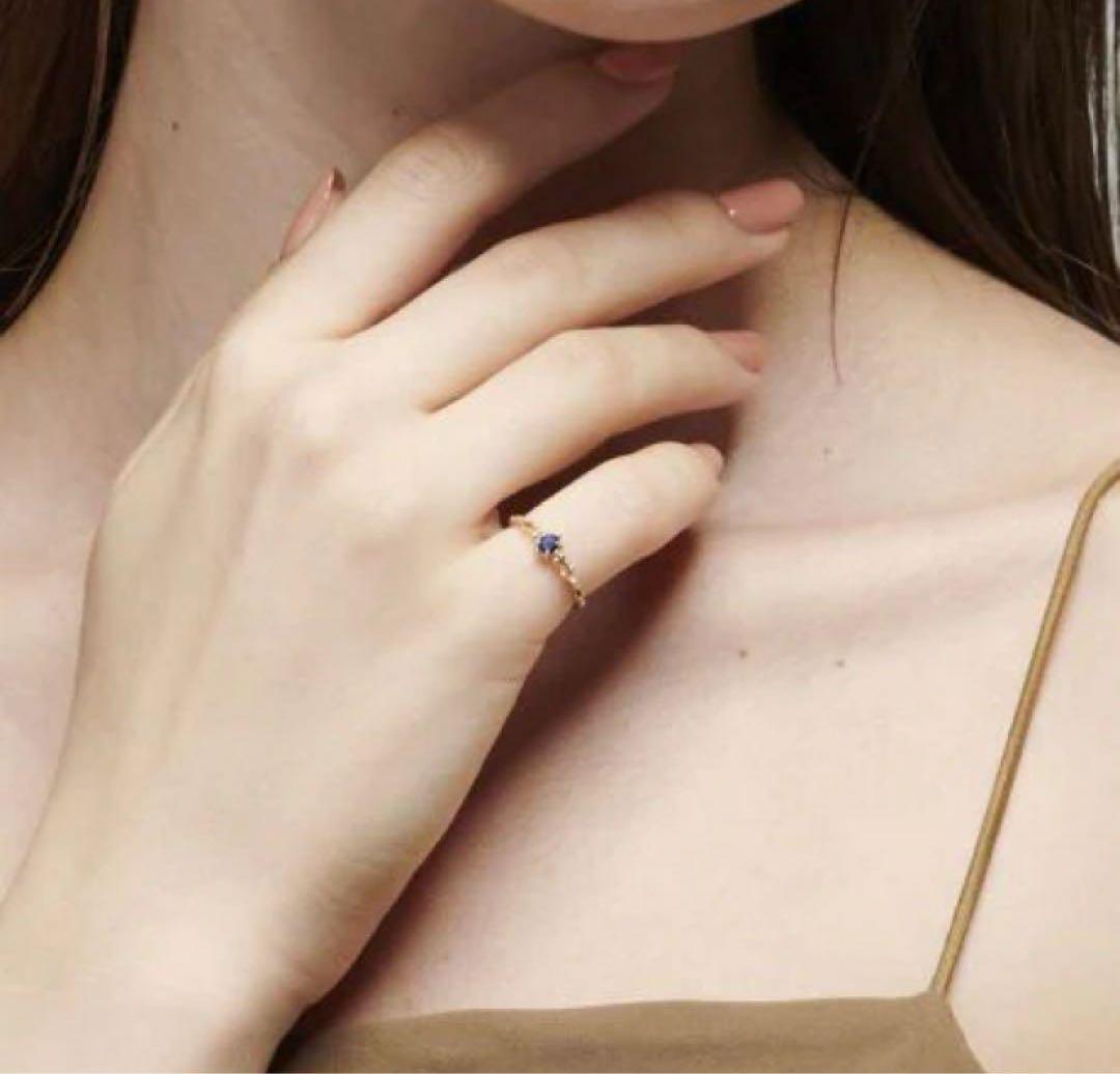 【Pocket Ring】 K10ラピスラズリピンキーリング　 ノジェス