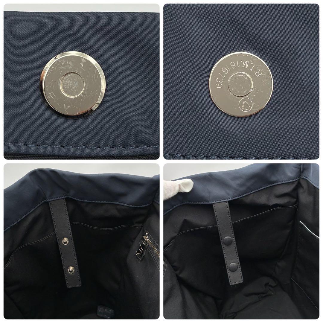 希少 ポールスミス モダンスタイル トートバッグ ネイビー ナイロン レザー 希少 ポールスミス モダンスタイル トートバッグ ネイビー ナイロン レザー