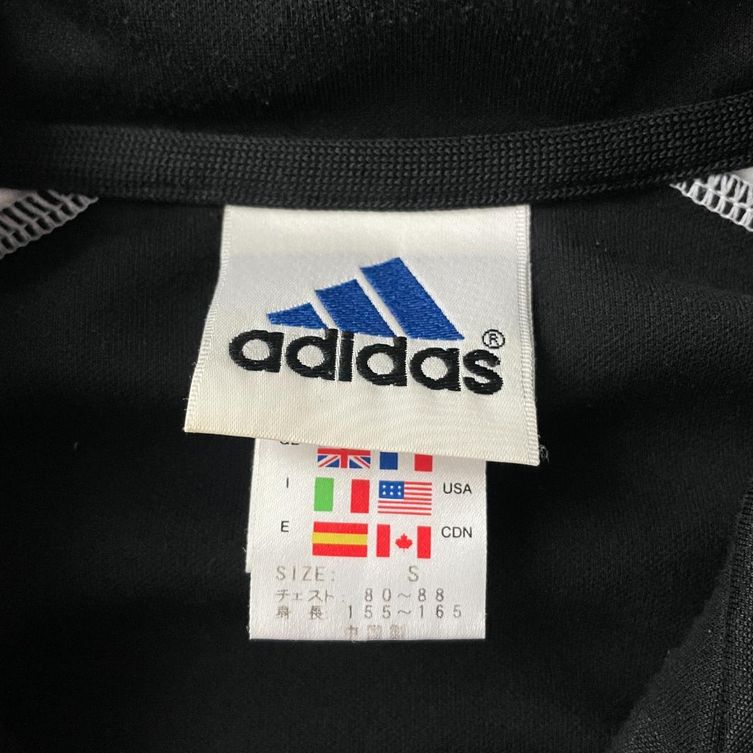 90s adidas トラックジャケット ジャージ 太ライン 刺繍ロゴ 万