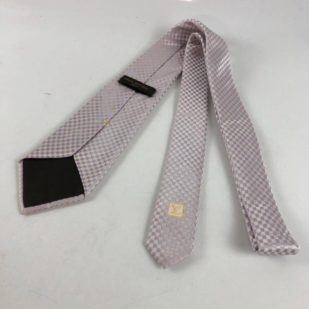 LOUIS VUITTON ルイヴィトン ネクタイ パープル ホワイト ブランド