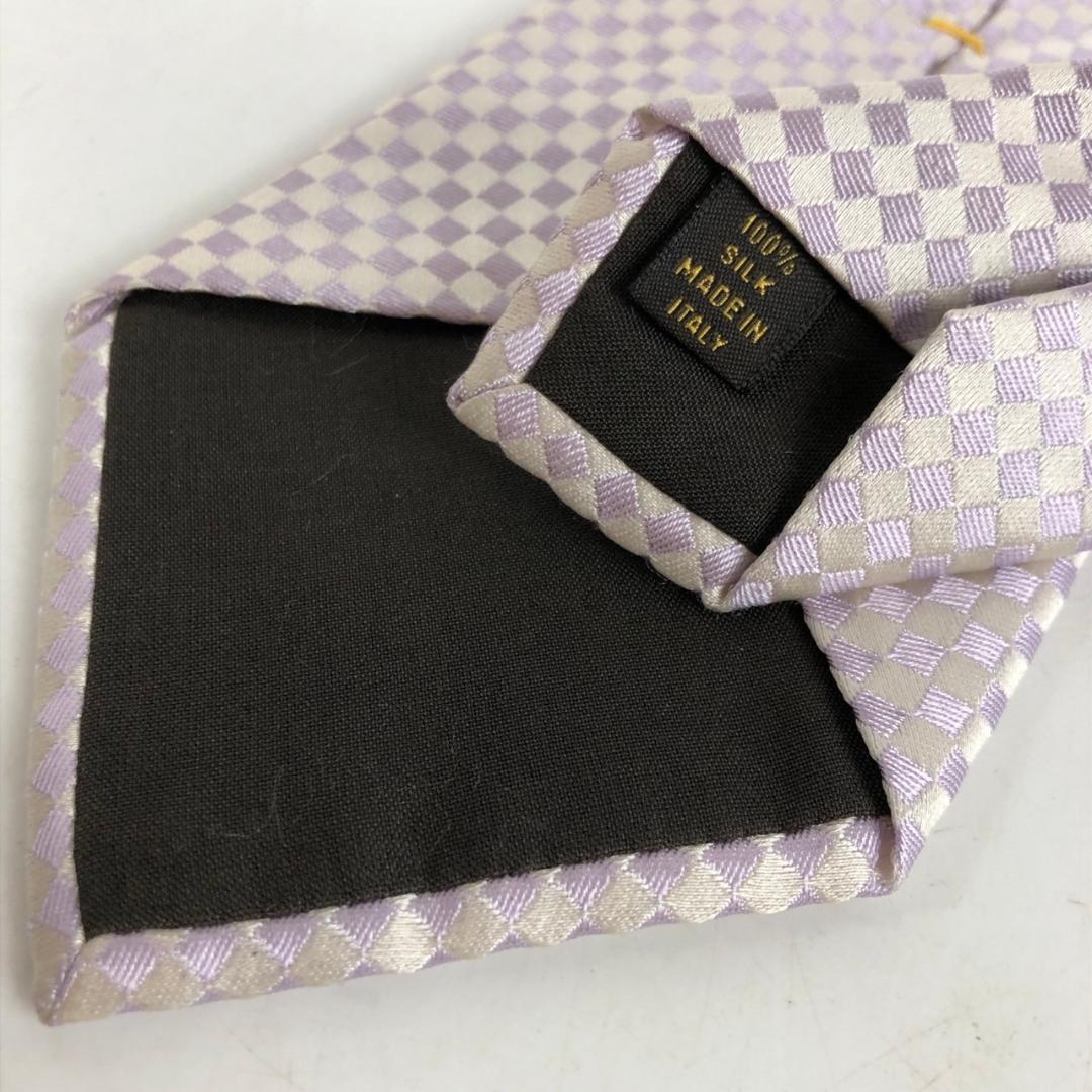 LOUIS VUITTON ルイヴィトン ネクタイ パープル ホワイト ブランド
