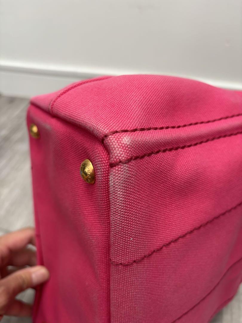PRADA ピンク トートバッグ 白洋舎クリーニング済み - メルカリ