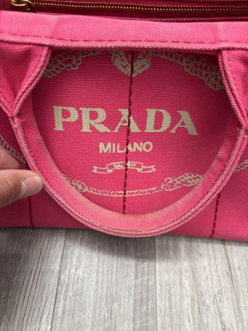 PRADA ピンク トートバッグ 白洋舎クリーニング済み
