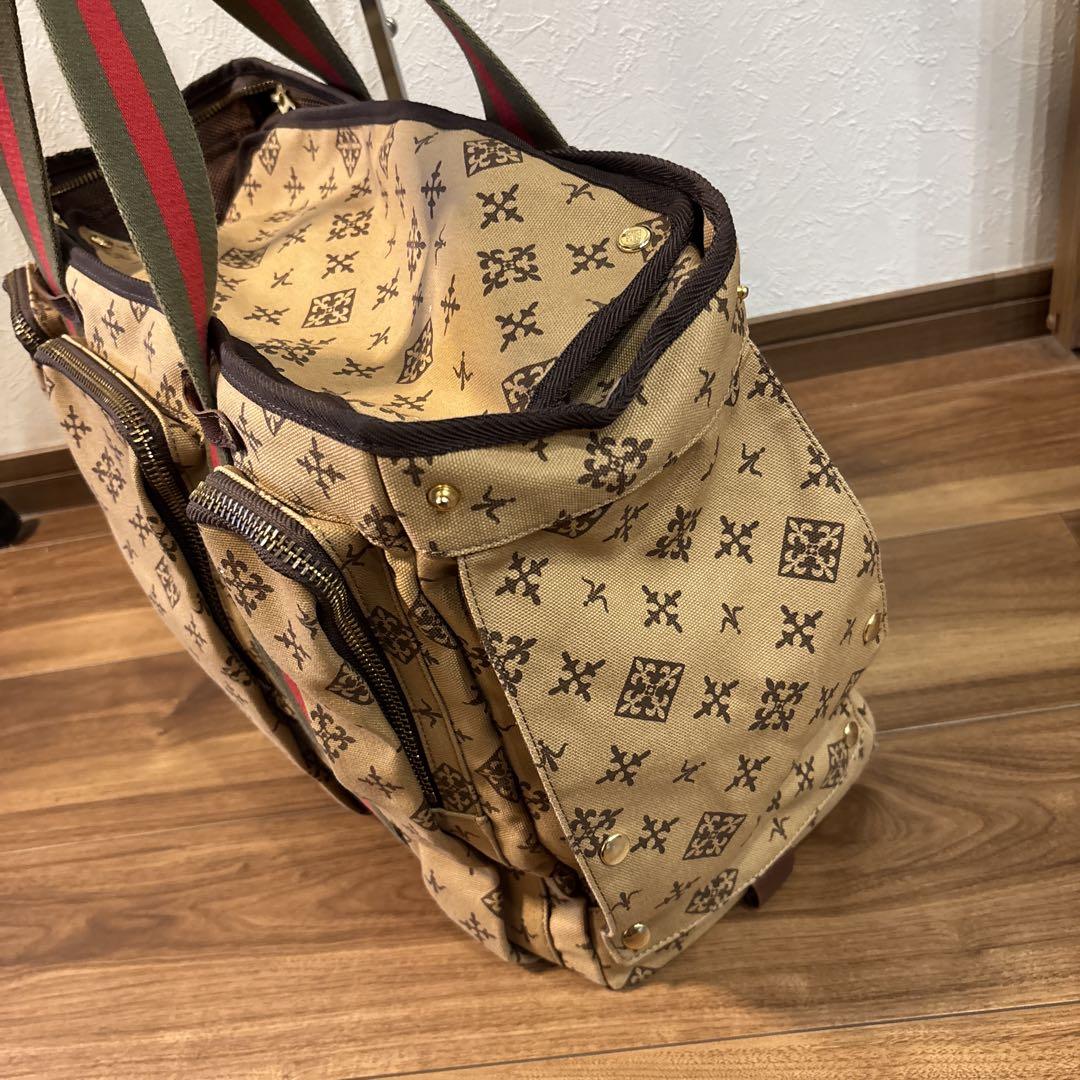 【極美品】russet ラシット モノグラム キャンパス×レザー ボストン 特大