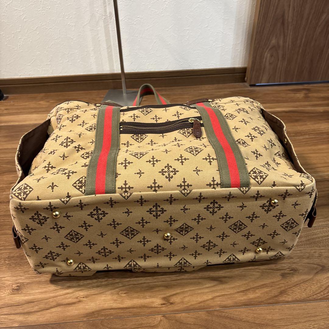 【極美品】russet ラシット モノグラム キャンパス×レザー ボストン 特大