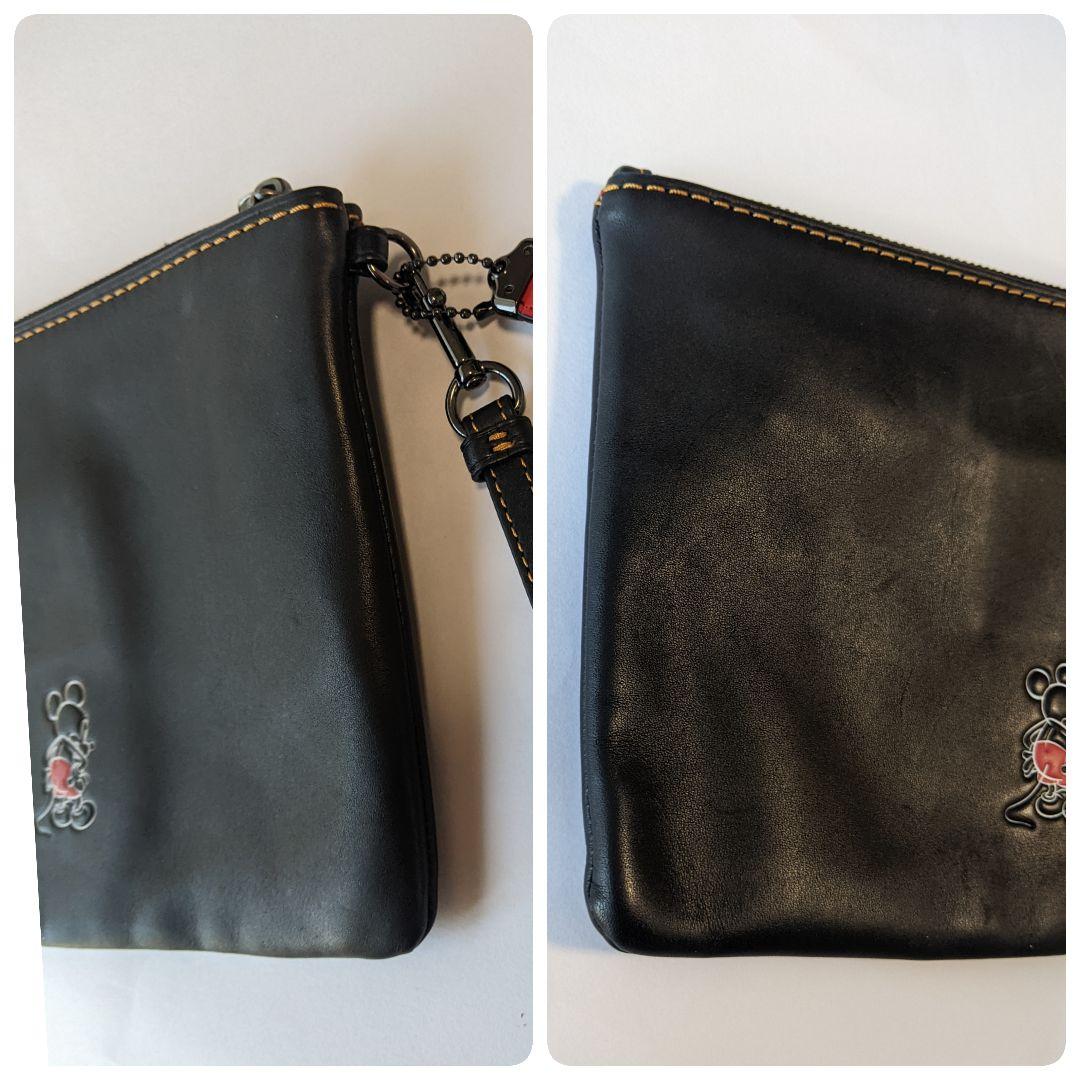 希少 美品 COACH クラッチバッグ DISNEYコラボ ミッキー 黒