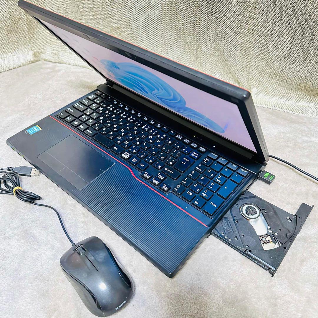 Fujitsuノートパソコンi5サクサク動くWindows11オフィス付