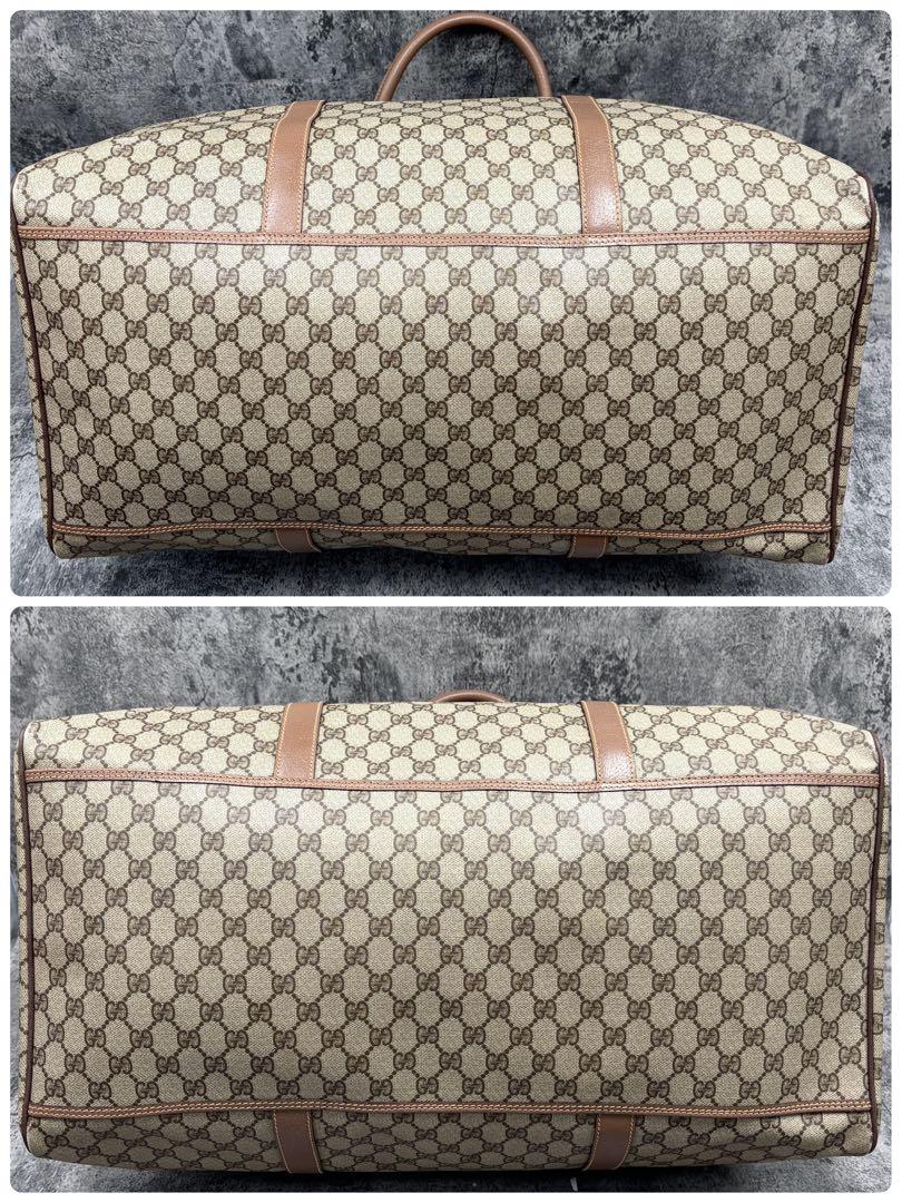 ✨極美品✨GUCCI ボストンバッグ GG レザー ブラウン ゴールド 金具