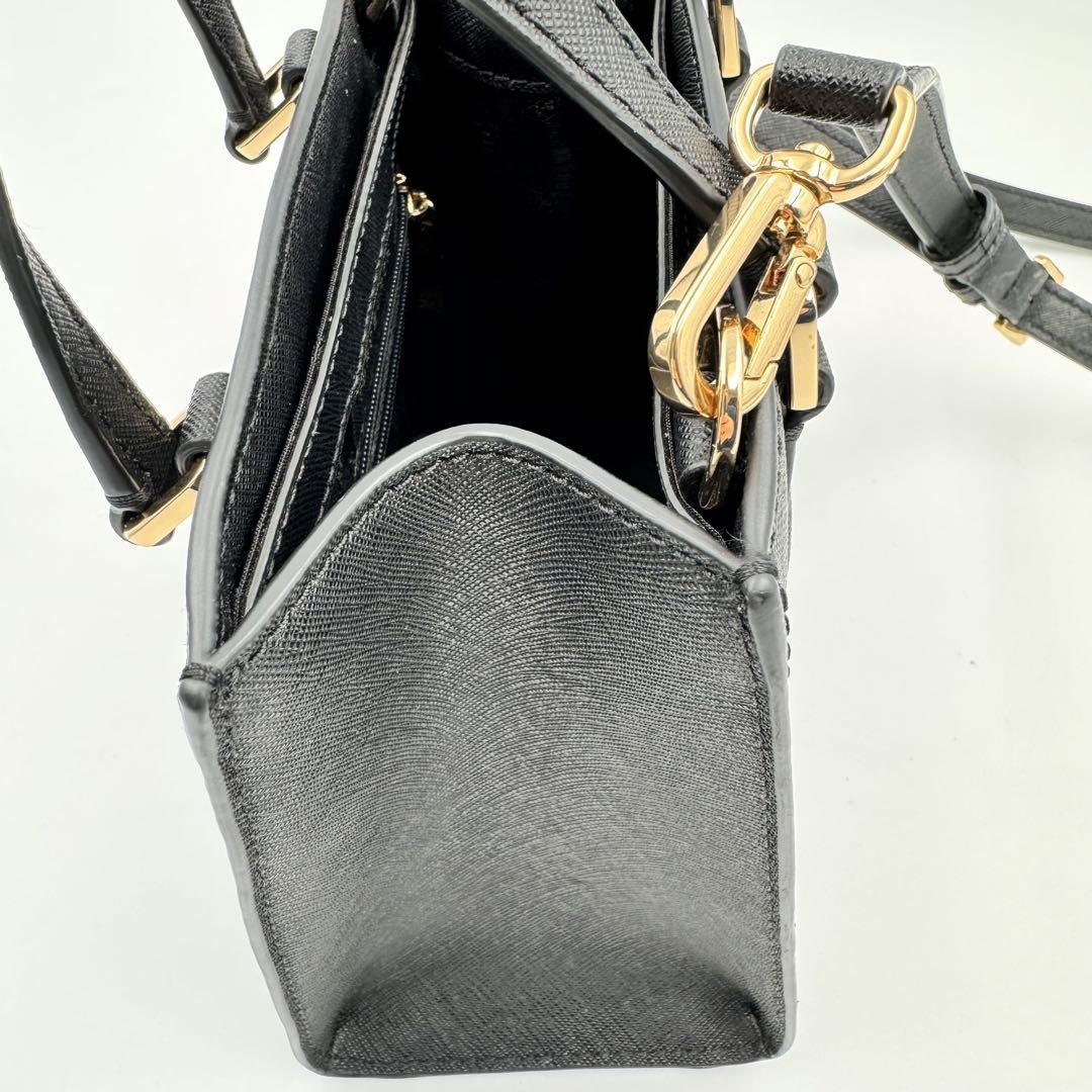極美品✨TORYBURCH ハンドバッグ　2way ブラック　オールレザー