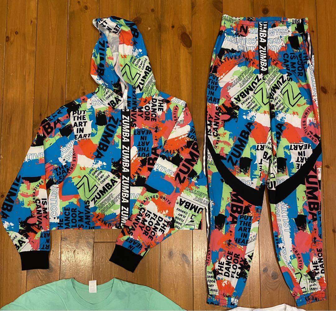 クリスマスファッション JWI購入 ZUMBA ズンバ 4点セット（セットアップ Tシャツ2点） エクササイズグッズ