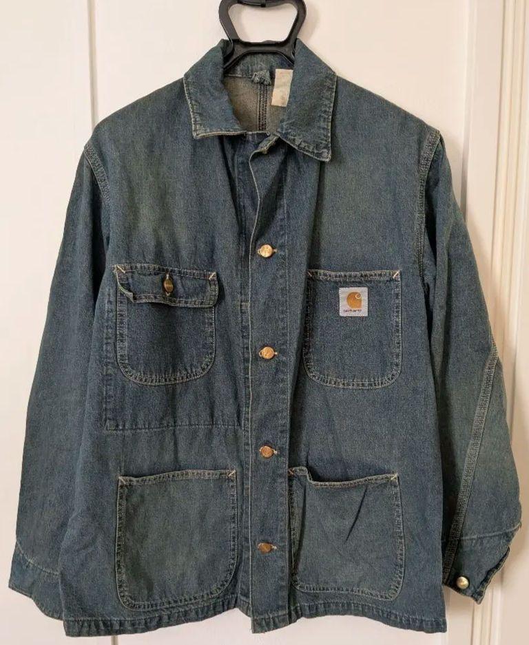 Carhartt ブラック デニムカバーオール Carhartt(カーハート) / 100周年/カバーオール/42/デニム/IDG
