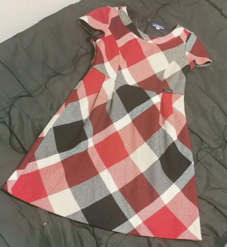 BURBERRY BLUELABELチェック柄ウールワンピース 38 - メルカリ
