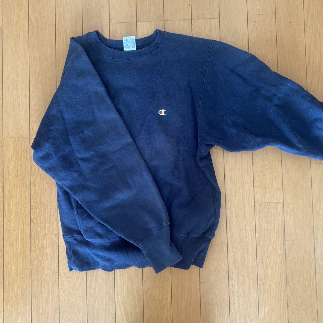 Champion Reverse Wave スウェット ダークブルー M
