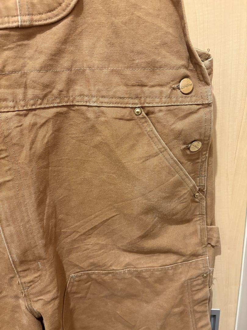 ☆送料無料☆Carhartt ダブルニーダックオーバーオール☆ブラウン42×30