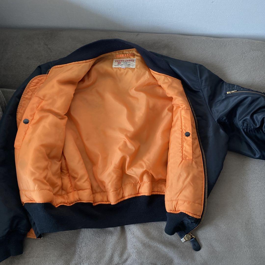 美品 人気カラー 80swrangler ma-1 ブラック 短丈