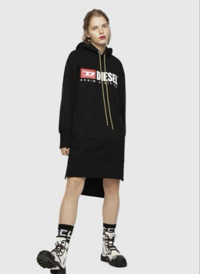 DIESEL デニムディビジョン ワンピースパーカーXXS 黒