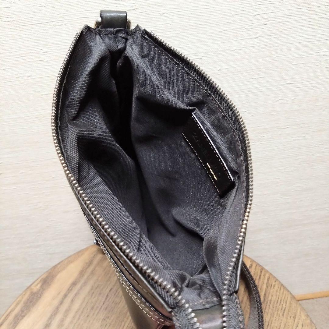 【良品】ZANELLATO  ショルダーバッグ 男女兼用 オリーブブラウン