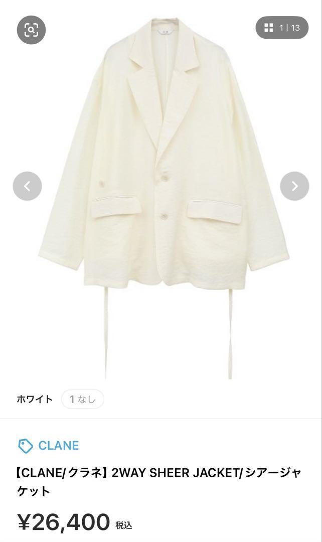 CLANE 2WAY SHEER JACKET/シアージャケット　サイズ1