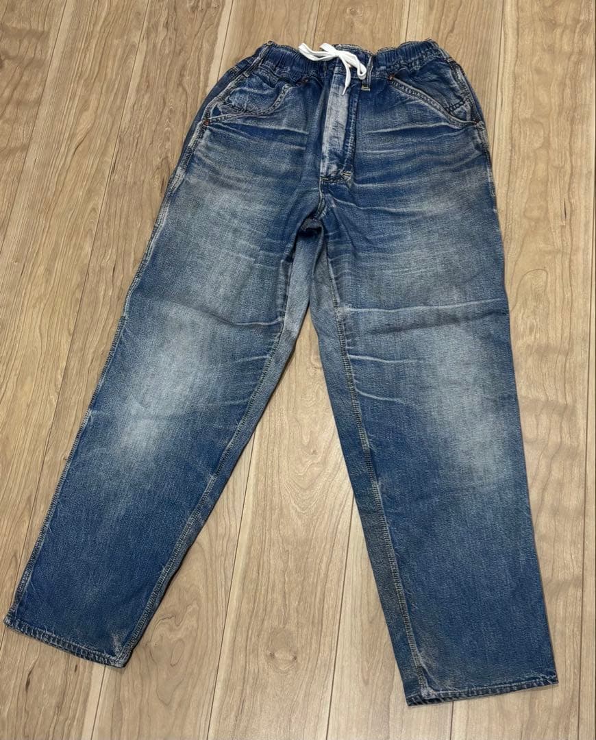 US Fake Vintage Denim Painter Easy Pants