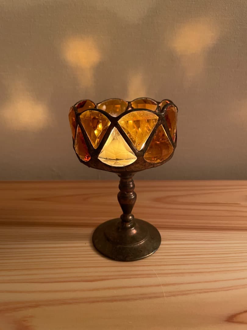 キャンドルホルダー ステンドグラス ドイツ クリスマスマーケット