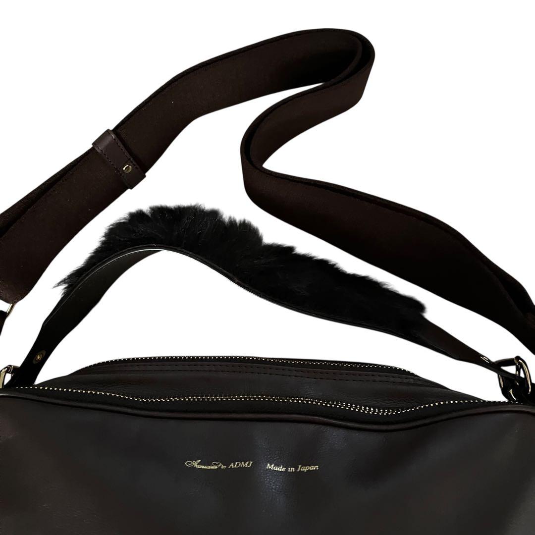 ADMJ エーディーエムジェー 2WAY レザーバッグ ダークブラウン ADMJ エーディーエムジェー 2WAY レザーバッグ ダークブラウン