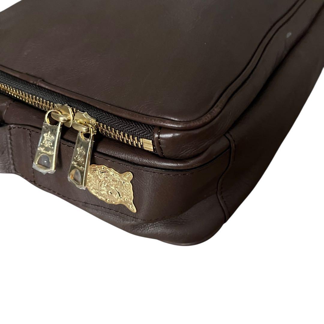 ADMJ エーディーエムジェー 2WAY レザーバッグ ダークブラウン ADMJ エーディーエムジェー 2WAY レザーバッグ ダークブラウン